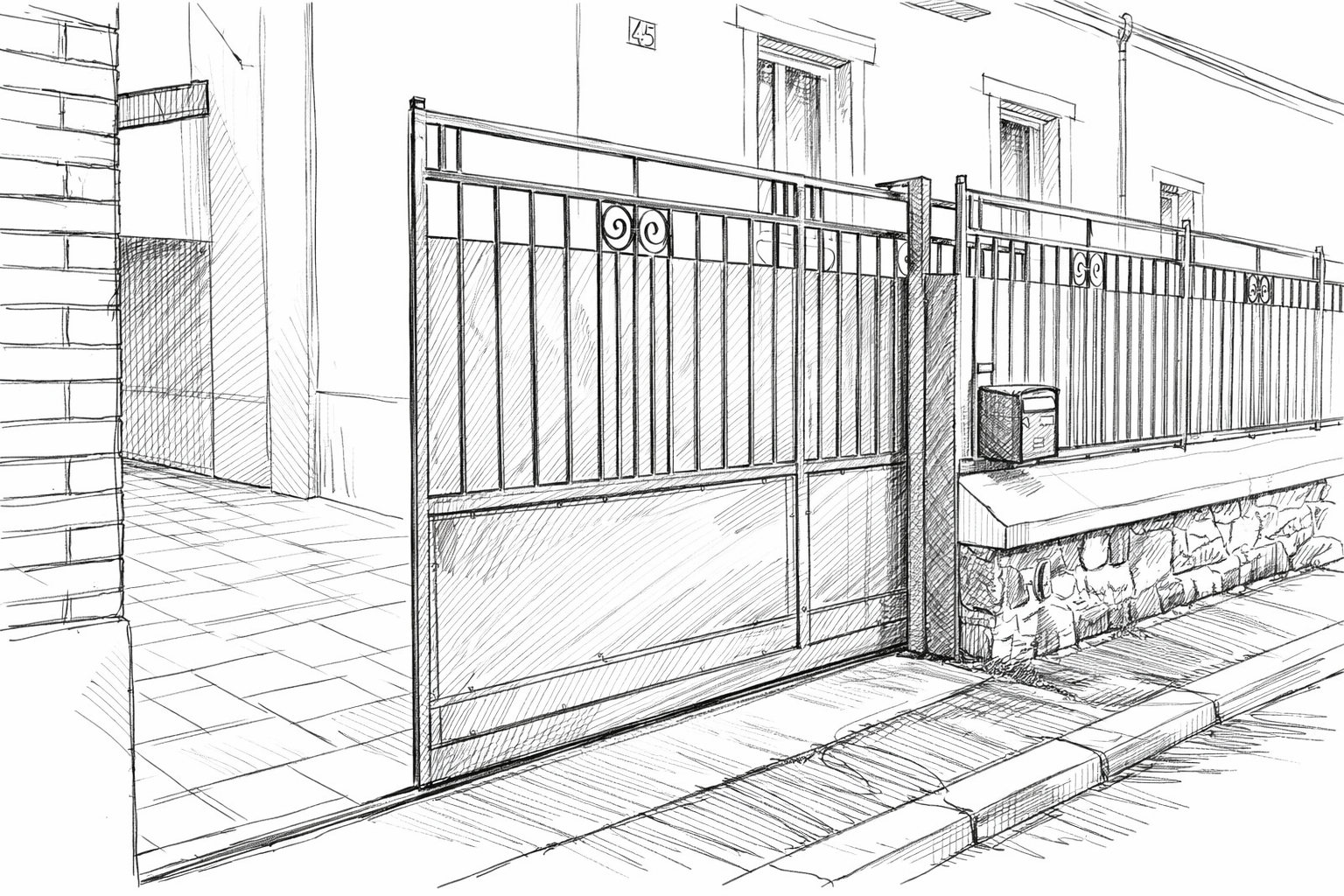 Portail coulissant métallique sur mesure